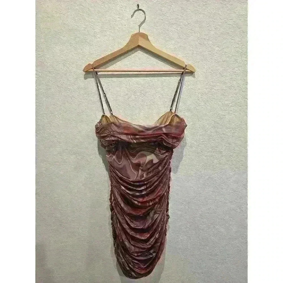 House of CB purple mini mesh dress. Sz Large - Picture 1 of 3